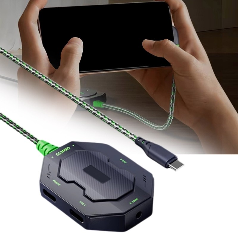 4-Port USB-C Docking Station for GS3pro Earphones with 480Mbps Speed and 70cm Cable