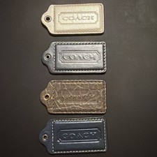 Coach Vintage Leather Hangtags Lot of 4