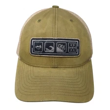 Fly, Wave, Mountain Biking And Snowflakes Trucker Hat Green OS Classics Yupoong