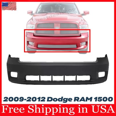 Front Bumper Cover Primed Plastic For 2009-10 Dodge RAM 1500 / 2011-12 RAM 1500