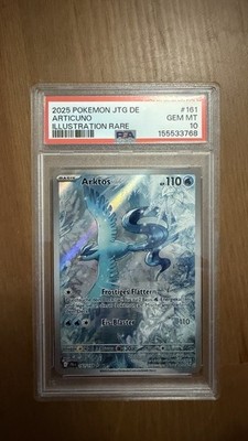 Pokemon Arktos Reisegefährten 161/159 Illustration Rare PSA 10