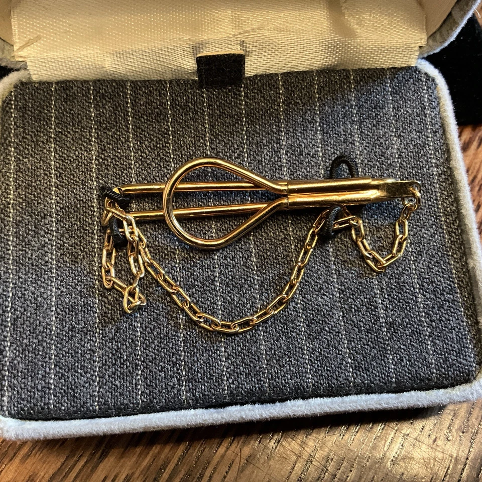 Vintage Colibri 18 KT  Gold Electroplated Men's Tie Bar. New in Box! - Image 2 of 4