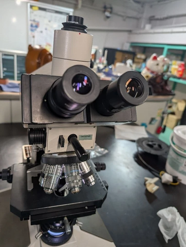 microscope antique vintage collectible OLYMPUS BH-2 Research Microscope used - Image 4 of 4