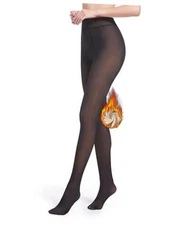 Generic Women's Plus Size Tall Winter Tights Fleece Lined Thermal Tights Fake 