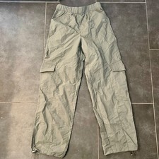 Anthropologie WILO The Label Olive Green Parachute Cargo Pants Size Extra Small