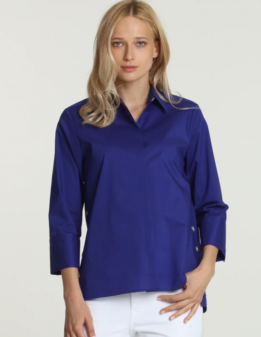 HINSON WU SHIRT MAXINE 3/4 SLEEVE SIDE BUTTON SHIRT STYLE 1610418