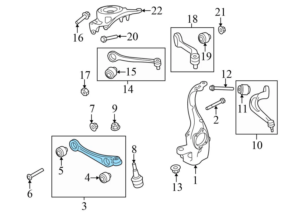 2013-2016 AUDI A4 ALLROAD - Braço de controle inferior dianteiro esquerdo (frente) 8K0407151F - Imagem 3 de 4