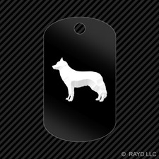 Siberian Husky Keychain GI dog tag engraved many colors  dog canine pet