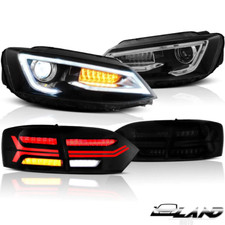 Luces traseras ahumadas VLAND + faros proyectores para 11-14 Volkswagen VW Jetta Mk6