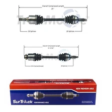 SurTrack Pair Set of 2 Front CV Axle Shafts For Mazda 3 Naturally Asp 2007-2013