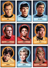 STAR TREK INFLEXIONS THROWBACK STICKERS COMPLETE INSERT SET ST1-ST45 (45) RARE
