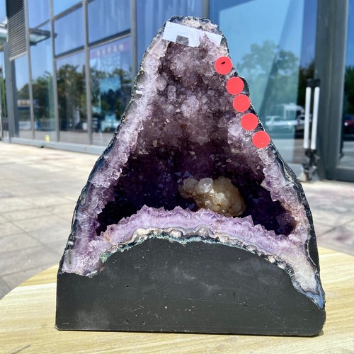 12.2LB Natural Amethyst Geode Quartz Crystal Cluster Cathedral Energy healing - 第 1/16 張圖片