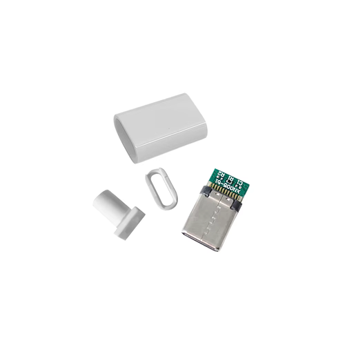 ✨USB-C USB 3.1 Zestaw wtyczek 4pin do naprawy lutowania Zrób to sam Doposażenie Biały, Czarny - Zdjęcie 2 z 3