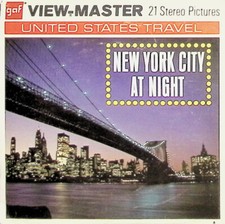 1960's NEW YORK CITY AT NIGHT 3d View-Master 3 Reel Packet