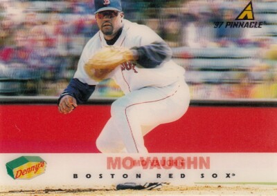 1997 Pinnacle Denny's Hologram - Mo Vaughn #3- Red Sox-