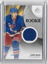 2019-20 UPPER DECK SP GAME USED LIBOR HAJEK ROOKIE SWEATERS 46/199
