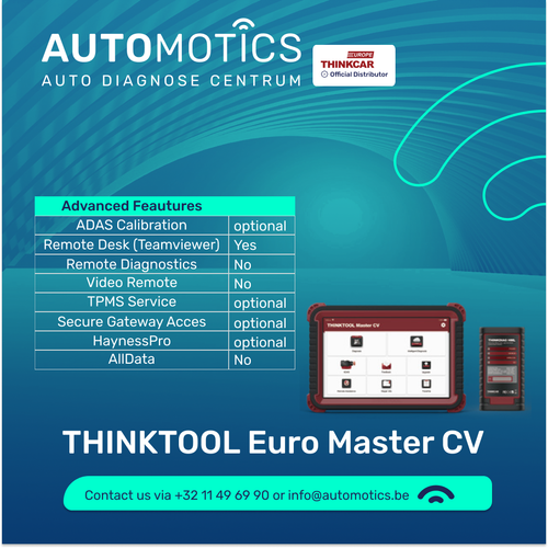 THINKCAR THINKTOOL Euro Master CV Diagnostic Tool for Heavy Duty from Automotics - Afbeelding 6 van 7