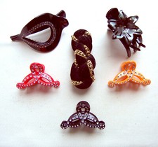 Six vintage to modern hair barrettes hair accessories NO US IMPORT FEES