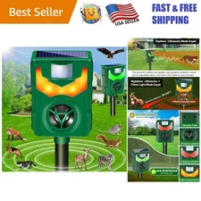 Portable Solar Animal Repellent with Adjustable Sensitivity & Waterproof Design