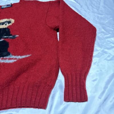 Ralph Lauren Polo Vintage Bear Red Ski Bear Hand Knit Ralph Lauren Polo Vintage Bear Red Ski Bear Hand Knit