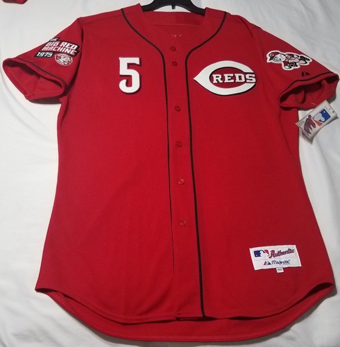 Authentic Majestic 52 2XL, CINCINNATI REDS JOHNNY BENCH, ON FIELD Jersey RARE! - Picture 3 of 7
