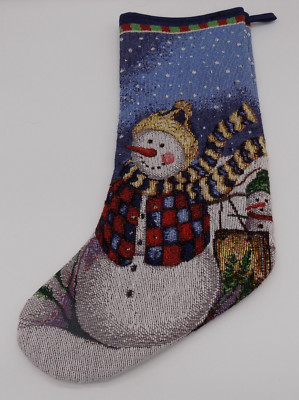 Vtg Kurt S. Adler Blue Snowman Christmas Stocking