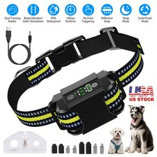 Anti-Barking Dog Training Collar Rechargeable Pet Shock Bark Stopper Waterproof