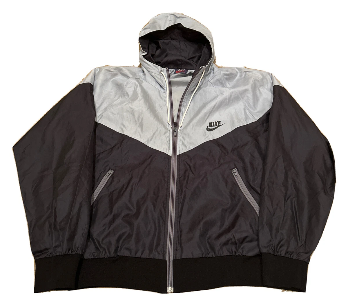 Vintage 1980 s NIKE WINDRUNNER Veste Taille L Piste Japon Bleu Etiquette Og 80s eBay