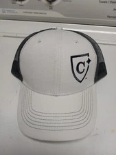 Nice C Logo Hat By Hit Wear New White Trucker Style hat