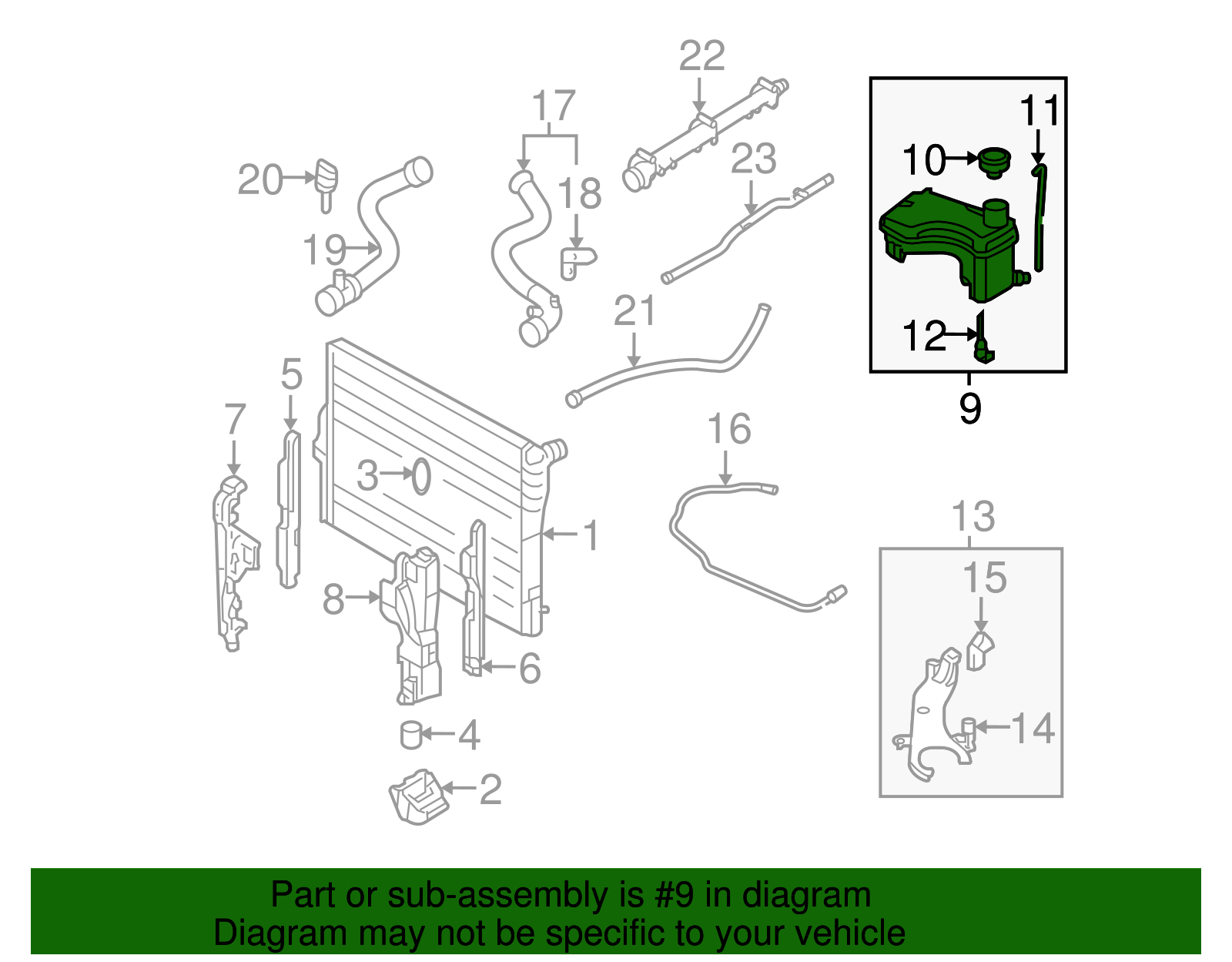 OEM Genuine BMW M3 Series E46 Coolant Expansion Tank 17112283344 