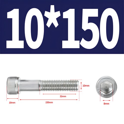 M2 - M12 SOCKET CAP SCREWS A4 STAINLESS STEEL ALLEN KEY BOLTS HEX HEAD DIN 912 - Picture 137 of 155