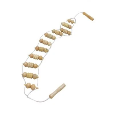 Body Back Massage Rollor Dorsum Wheel Wooden Massager Pulling Relax Stimulator - Image 1 of 4