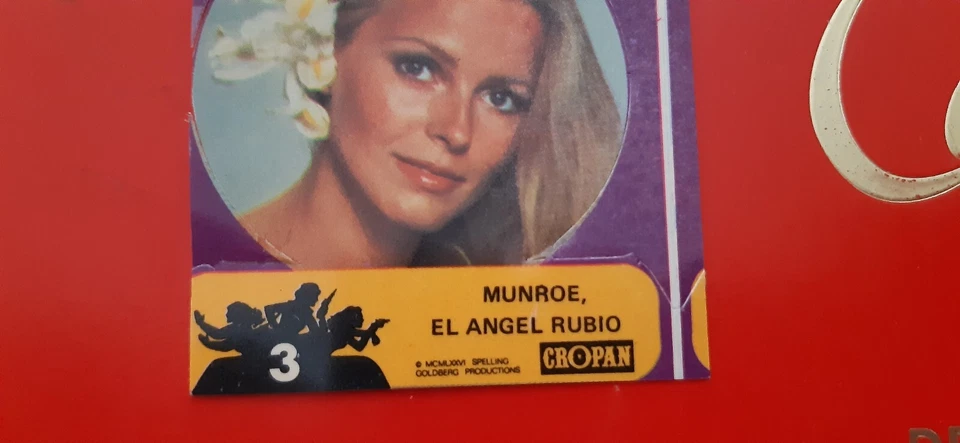 Sticker LOS ÁNGELES DE CHARLEY CROPAN 1976 VINTAGE TV MUNROE ANGEL RUBIO - Imagen 3 de 4