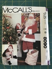 Vintage 1983 McCall  s Pattern 8090 Santa Claus Costume, Bag  Doll Uncut