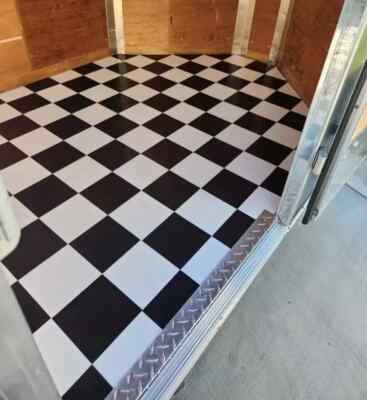 Black and White Vinyl Peel and Stick Tile Square 20 PK Luxury Flooring 12 X 12