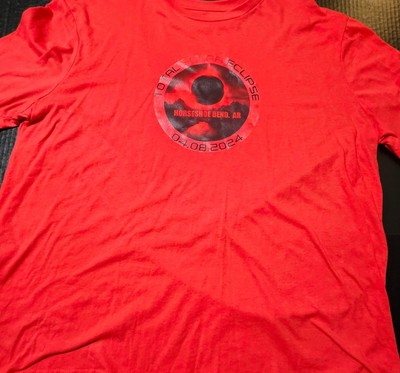 Highland Original Red Graphic Print Solar Eclipse T Shirt Short Sleeve Mens 2X