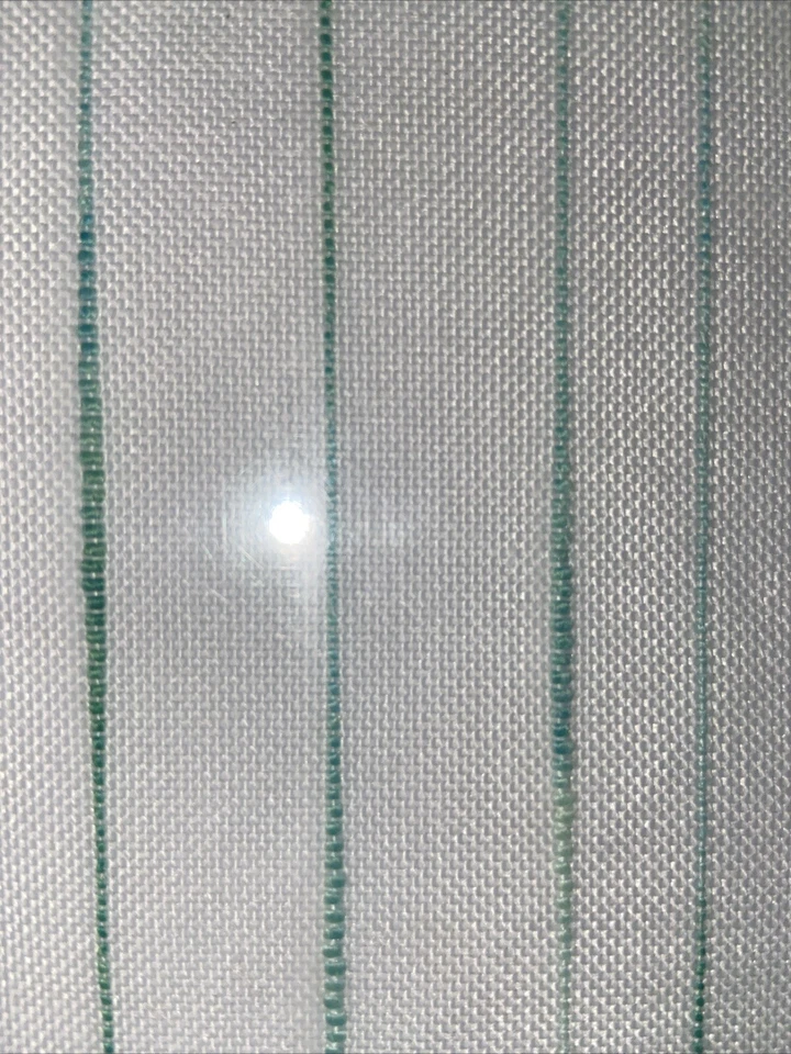 WHITE KOHLS FABRIC SHOWER WHITE WITH GREEN STRIATED STRIPES 70 x 72 NEW - Image 4 of 4