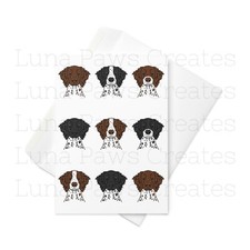 German Long Haired Pointer card, Pointer Dog Birthday Card Dog Print Card 