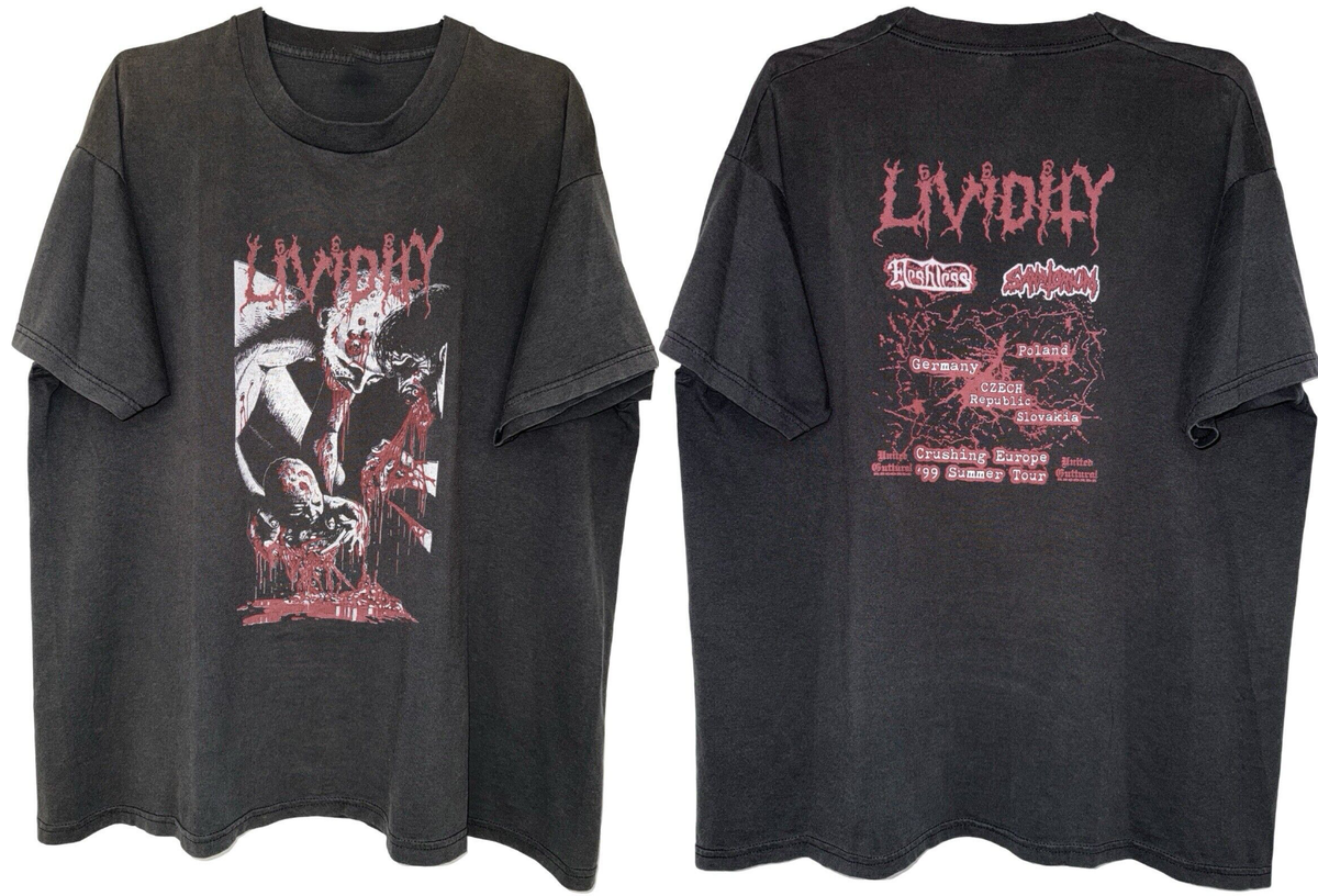 Lividity Band 2 Sided Tour Gift T-Shirt 100% Cotton Unisex S-5XL