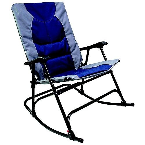 Mecedora plegable FulTyme RV 6071, azul/gris - Imagen 1 de 5