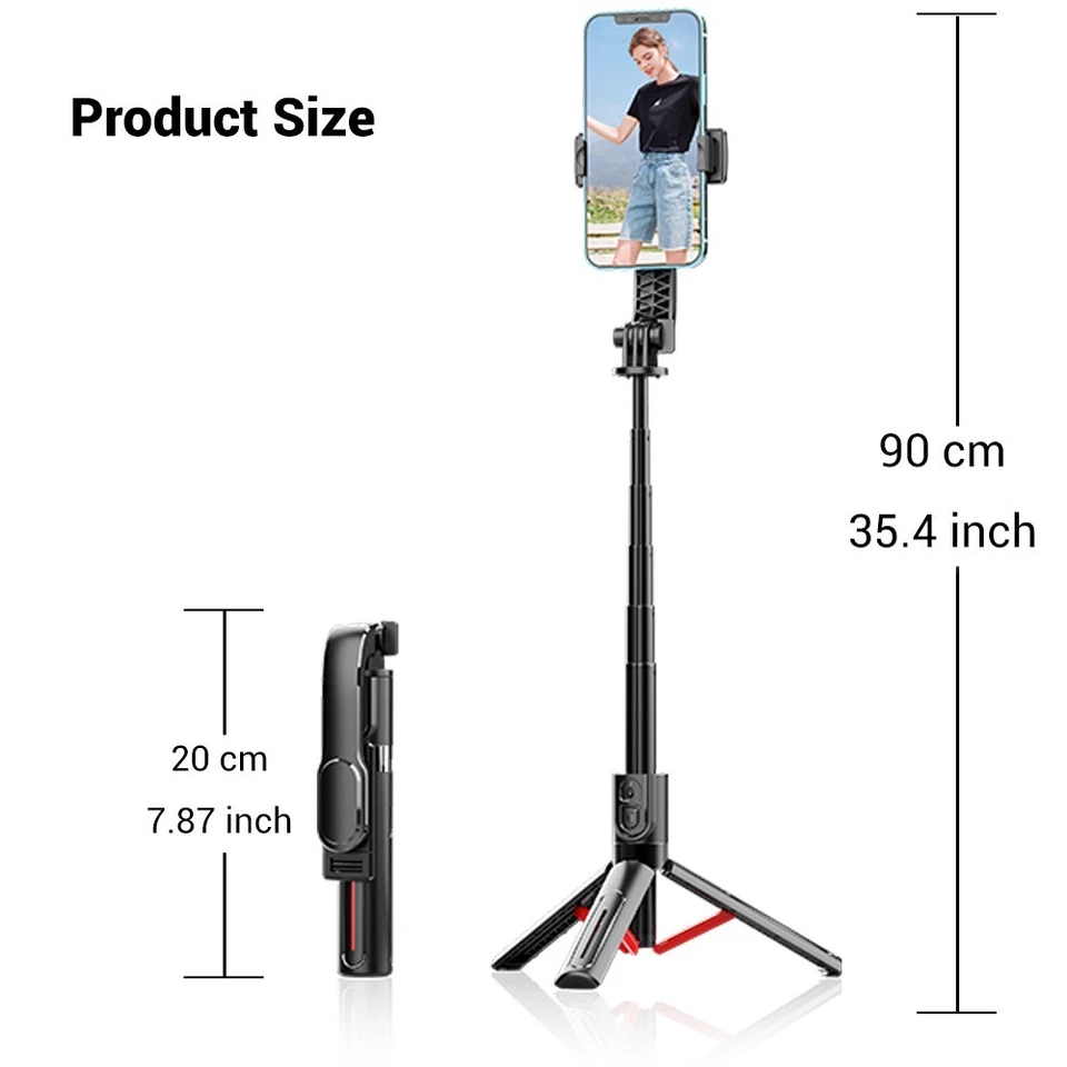 Soporte portátil para selfies palo trípode teléfono escritorio soporte de escritorio para iPhone/Samsung Foto 3 de 4