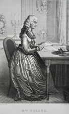 MADAME ROLAND, JEANNE MARIE MANON PHILIPPON (1754-1793) PORTRAIT ENGRAVING 19th century