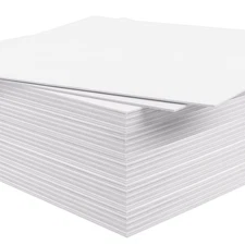 Mat Board Center Pack of 50 6x8 White Uncut Mat Boards Backing Boards 4-Ply T...