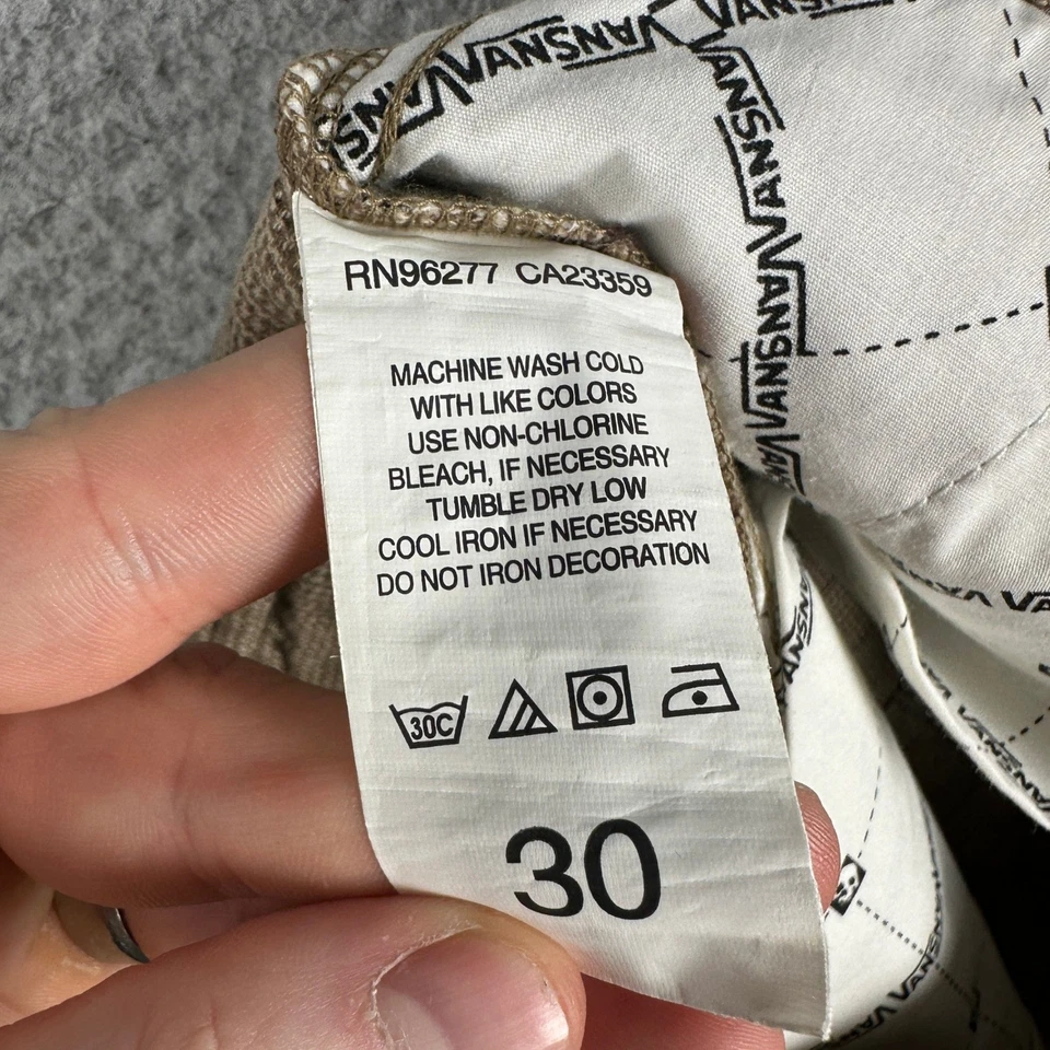 Pantalones Cortos Vans Paisley Rizen Hombres Carga Senderismo 30 Mocha Glen Cuadros Informales Bolsillo NUEVO Foto 4 de 4