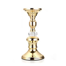 Image of 1PC Candle Stand Ornament Metal Pillar Candlestick Table Candle Holder