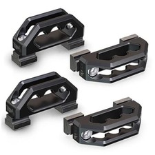 Bed Rail Cleats, Aluminum Tie Down Anchors for 4pcs Bed Rail Cleats Black