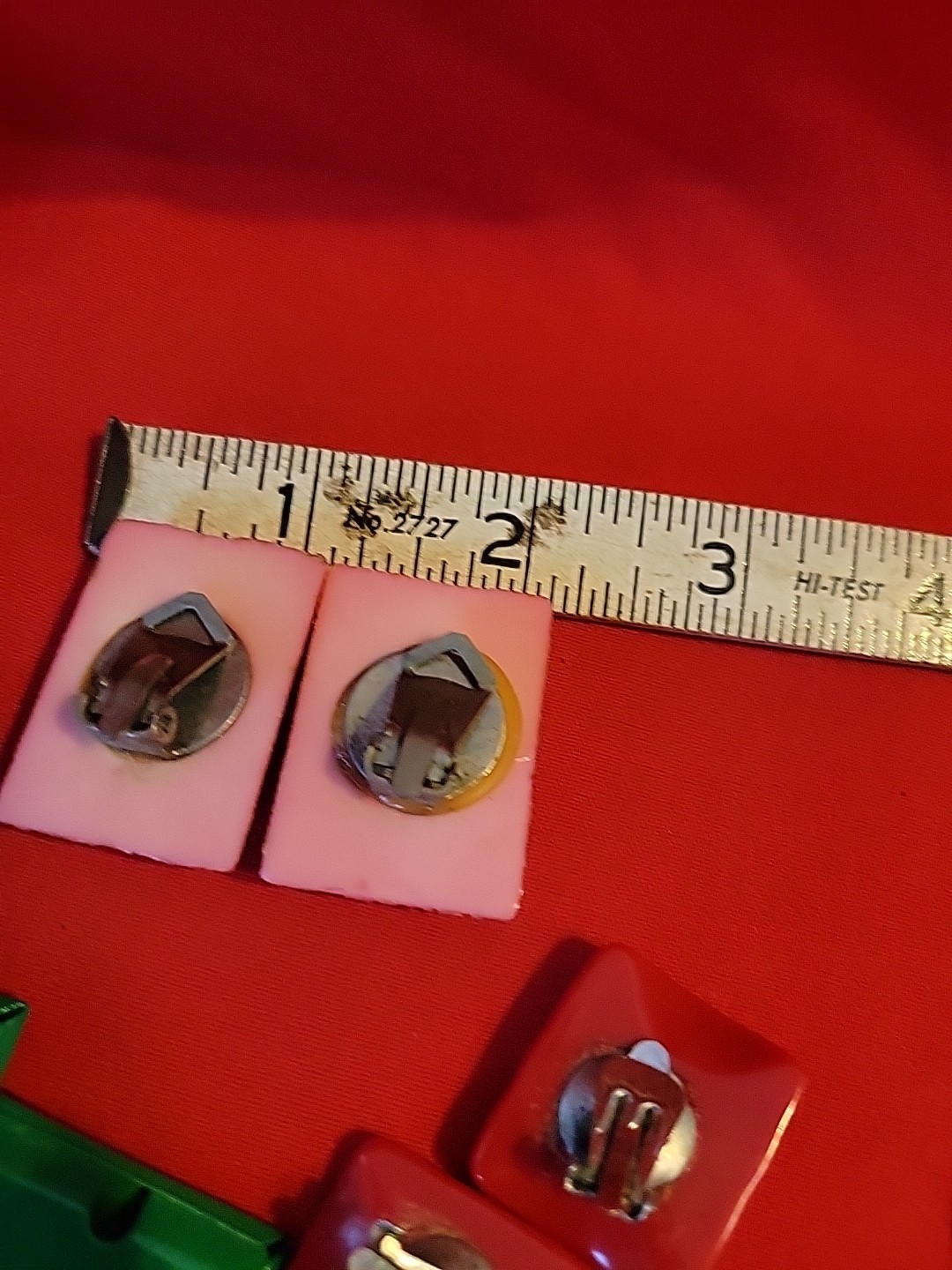 Vintage Rectangular Clip On Earrings - image 8