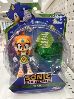 Jakks Pacific TIKAL w/ Master Emerald 35th Anniversary Sonic The Hedgehog Figure