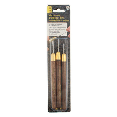 Beadsmith Draht Rundung Fräser Packung 3 1.2mm 1.5mm 1.8mm Draht Glättung RYW3PK