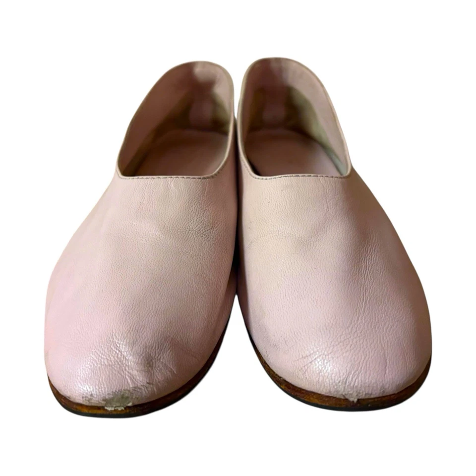 MARTINIANO Rosa Guante Cuero Ballet Planos Cuadrados Zapatos de salón Mujer Talla 36 Foto 3 de 4